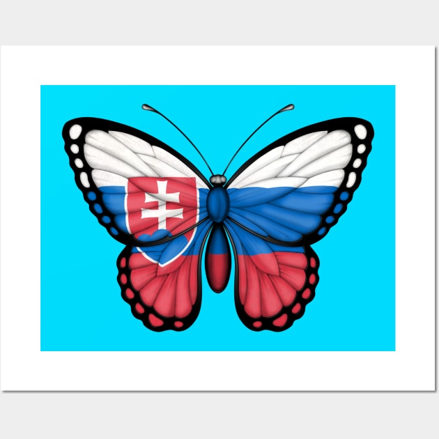 Slovakian Flag Butterfly Wall Art by jeffbartels